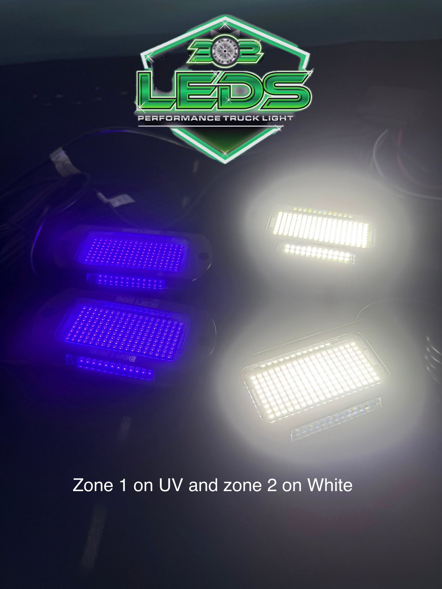 210 led dual color UV/white rock lights